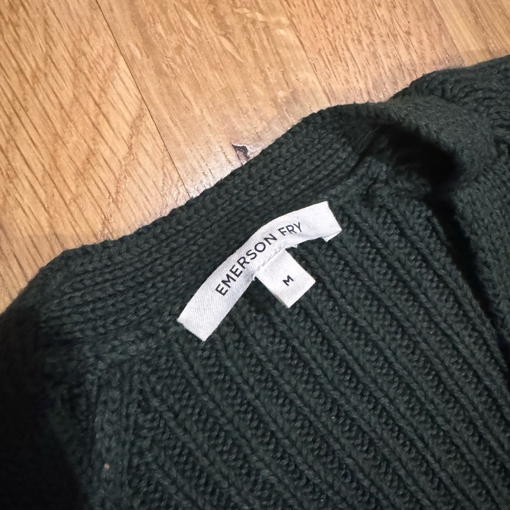 Emerson Fry Dark Green Cardigan Sweater - Picture 2 of 2